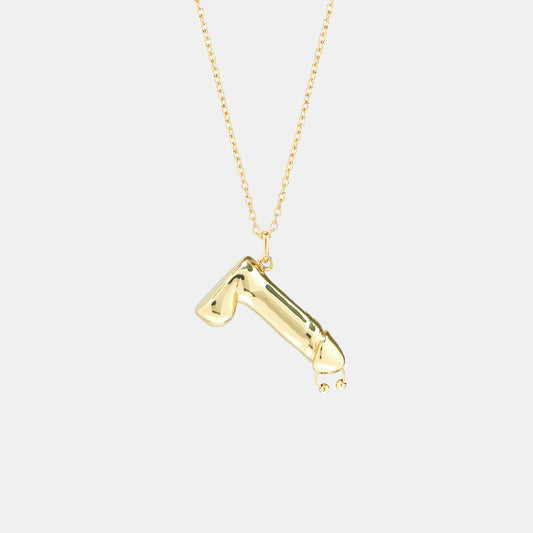 Prince Albert Dick Pendant Necklace - Gold