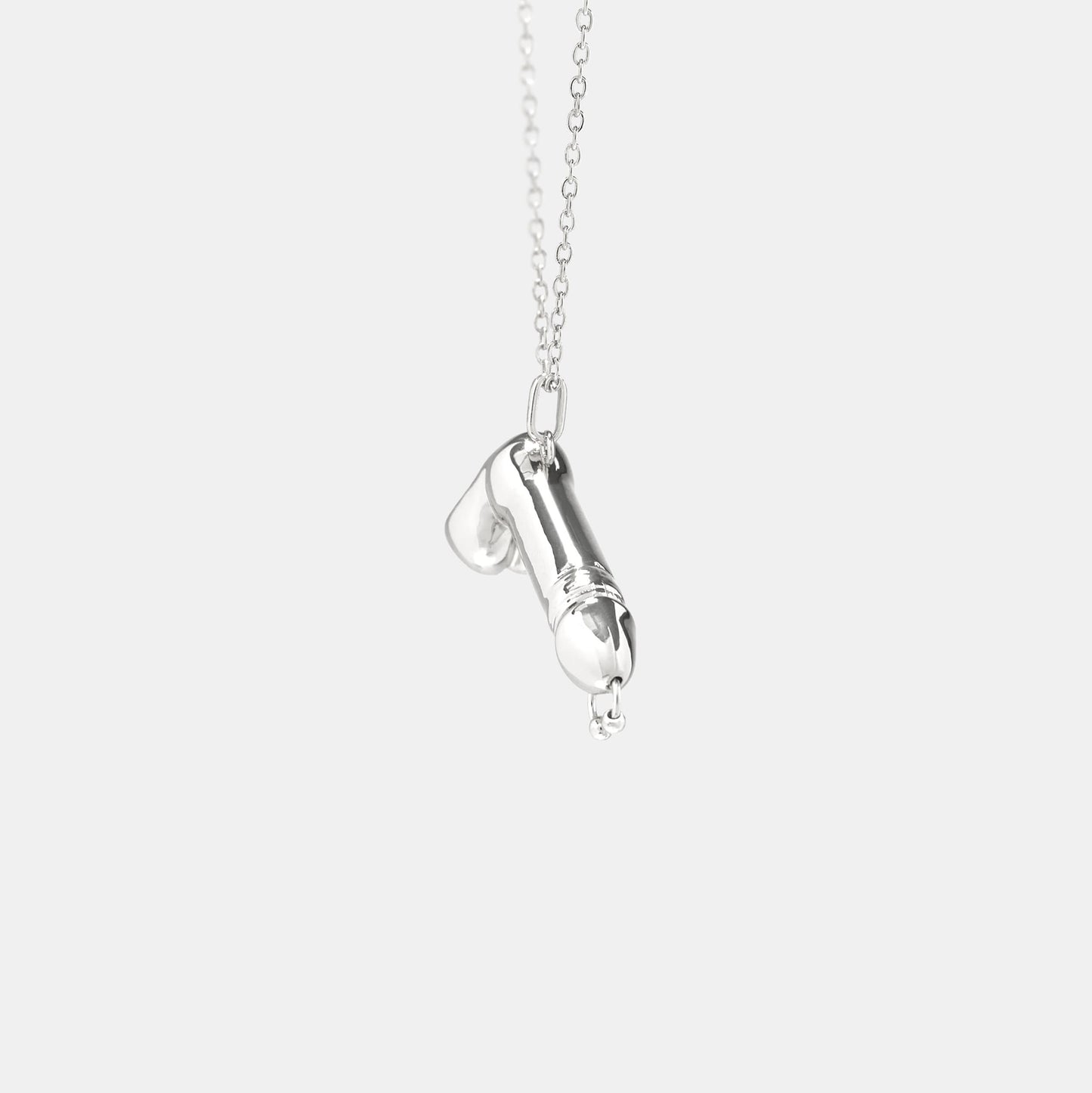 Prince Albert Dick Pendant Necklace - Silver