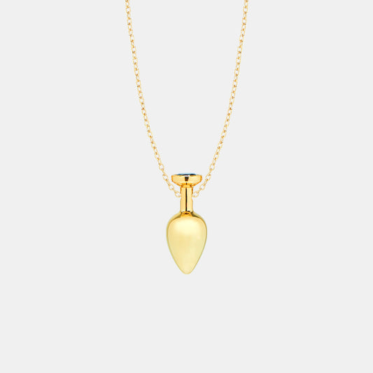 Butt Plug Pendant Necklace - Gold