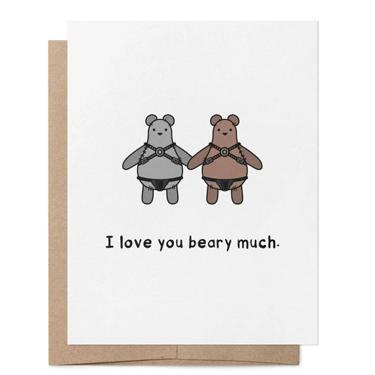 Greeting Card - I Love You Beary Much Leather