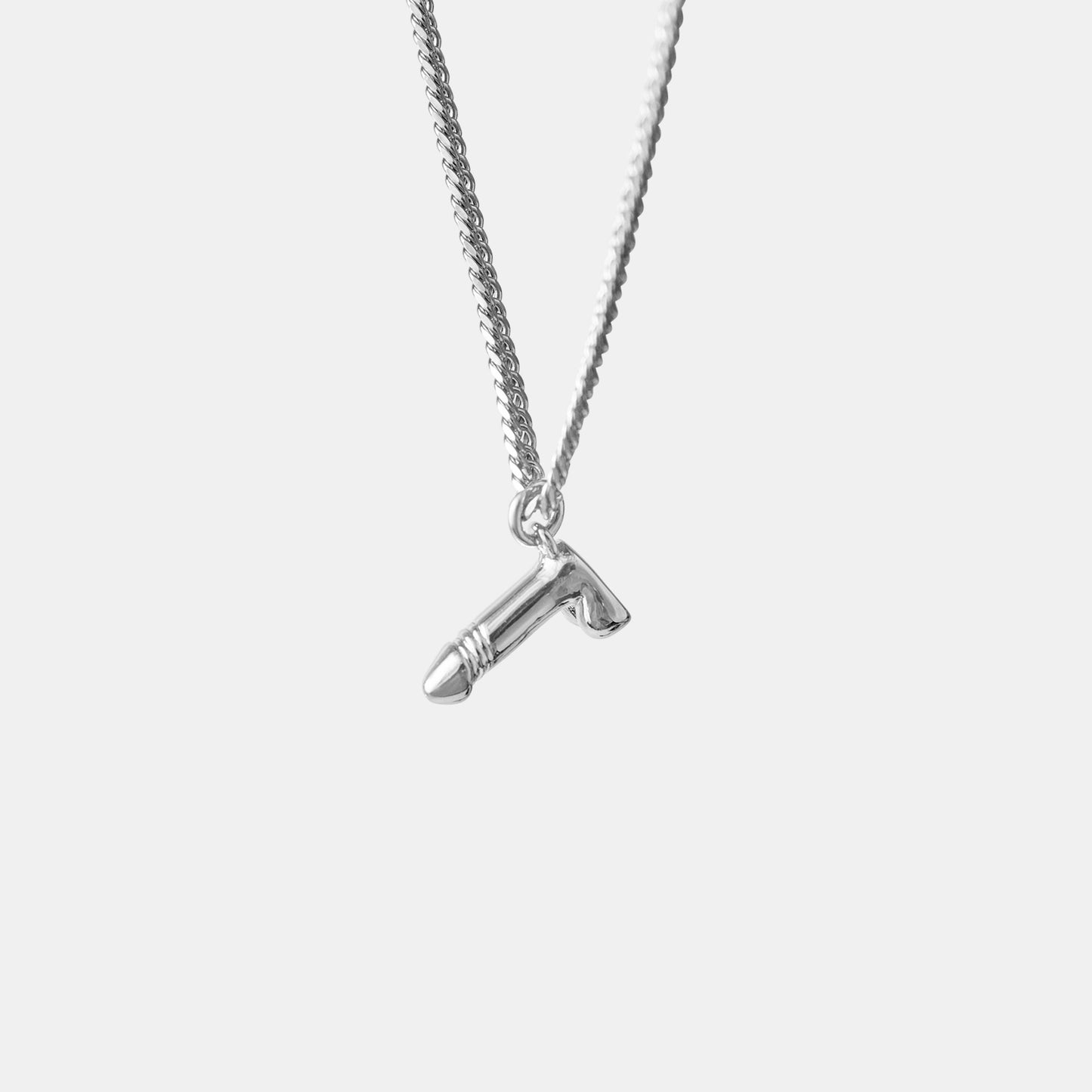 Mini Dick Curb Chain Necklace - Silver