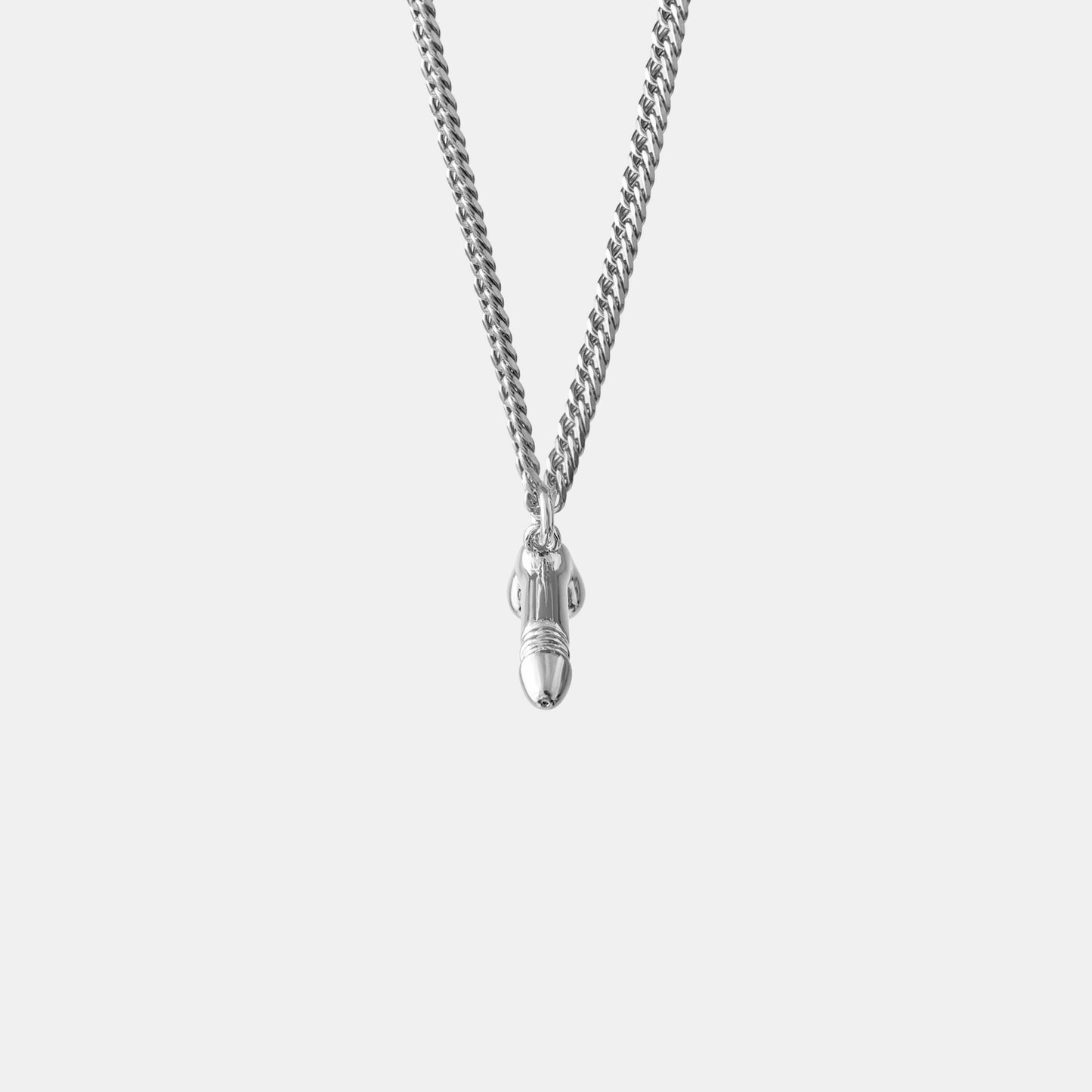 Mini Dick Curb Chain Necklace - Silver