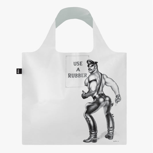 Tom of Finland Tote Bag - Use a Rubber, Milky Transparent